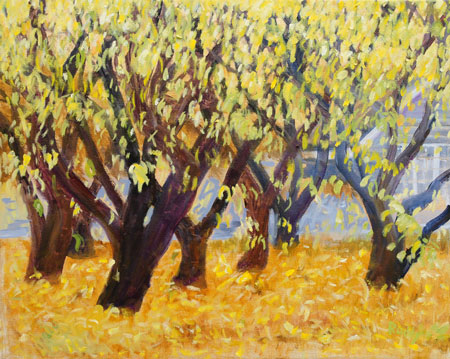 Hurbert's Peach Trees Painting