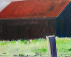 Barn on Dusty Lane Painting