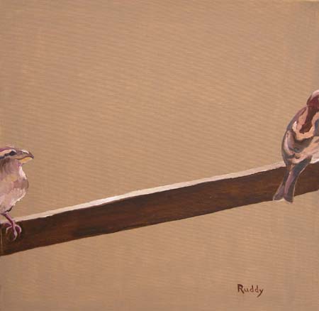 Sparrows #6 Oil on Canvas