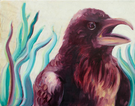 Morning Crow Oil on Canvas