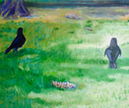 Mandala Crow Oil Painting