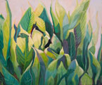 Lily Leaves Painting