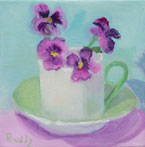 Pansy Tea Painting