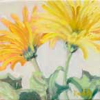 Yellow Gerbera Daisies Painting