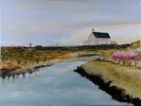 Dusk at Dry Creek Painting